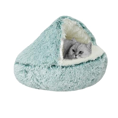 Katzenbett, flauschig, mit Kapuze, warmes Haustierbett, Höhlen, gemütlich, beruhigend, Haustier-Schlafkissen, Plüsch, Donut-Kuschelnest mit rutschfester Unterseite, für Welpen und Kätzchen, 50 x 50 x Katzenbett, flauschig, mit Kapuze, warmes Haustierbett, Höhlen, gemütlich, beruhigend, Haustier-Schlafkissen, Plüsch, Donut-Kuschelnest mit rutschfester Unterseite, für Welpen und Kätzchen, 50 x 50 x von XIEMINLE