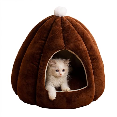 Katzenbett Kätzchenbett, Katzenhöhle, Bett, Katzenhaus für den Innenbereich, Katzennest, Haustiersofa mit herausnehmbarem, waschbarem Kissen, Katzenzelt, Schlafhöhle für Katzen, Kätzchen, kleine Katzenbett Kätzchenbett, Katzenhöhle, Bett, Katzenhaus für den Innenbereich, Katzennest, Haustiersofa mit herausnehmbarem, waschbarem Kissen, Katzenzelt, Schlafhöhle für Katzen, Kätzchen, kleine von XIEMINLE