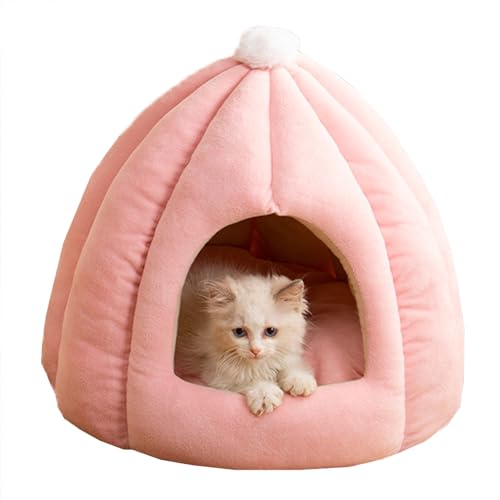 Katzenbett Kätzchenbett, Katzenhöhle, Bett, Katzenhaus für den Innenbereich, Katzennest, Haustiersofa mit herausnehmbarem, waschbarem Kissen, Katzenzelt, Schlafhöhle für Katzen, Kätzchen, kleine Katzenbett Kätzchenbett, Katzenhöhle, Bett, Katzenhaus für den Innenbereich, Katzennest, Haustiersofa mit herausnehmbarem, waschbarem Kissen, Katzenzelt, Schlafhöhle für Katzen, Kätzchen, kleine von XIEMINLE