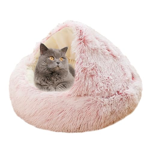 Katzenbett Katzensofa Katzenzelt Bett Haus, Katzenhöhle Schlafbett für kleine mittelgroße Haustiere, rutschfestes Kätzchenbett Katzennistbett, Donut-Haustierbett, Haustierkissen, Katzenkorb, 40 cm, von XIEMINLE