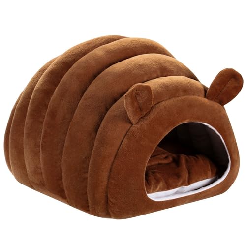 Katzenbett für Wohnungskatzen, Haustier Kätzchen Haus Katze halb geschlossenes Nest, Haustierbett mit abnehmbarem Kissen, beruhigendes Haustier-Sofa, Katze, Hundekorb für Katzenbett für Wohnungskatzen, Haustier Kätzchen Haus Katze halb geschlossenes Nest, Haustierbett mit abnehmbarem Kissen, beruhigendes Haustier-Sofa, Katze, Hundekorb für von XIEMINLE