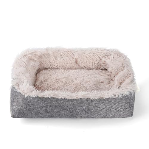 Katzenbetten für den Innenbereich, wärmendes Katzennest, Decke, flauschige Kätzchenmatte, Funktion, 2-in-1-Plüsch-Haustierdecke, waschbar, Haustiermatte, Bettkissen für Welpen und Kätzchen, 91 x 71 cm von XIEMINLE