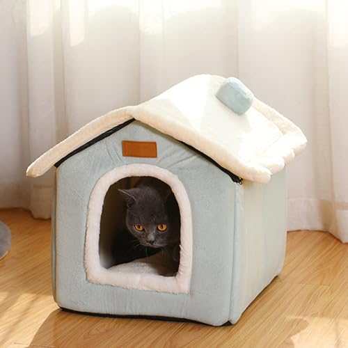 Katzenhäuser, Katzenzelt, warmes Katzenbett, Haustierhaus mit abnehmbarem Kissen, Katzen-Schlafhöhle, Katzenkorb, beruhigendes Katzennest, Haustiersofa für Katze, Welpen, Kätzchen, 46 x 37 x 40 cm, Katzenhäuser, Katzenzelt, warmes Katzenbett, Haustierhaus mit abnehmbarem Kissen, Katzen-Schlafhöhle, Katzenkorb, beruhigendes Katzennest, Haustiersofa für Katze, Welpen, Kätzchen, 46 x 37 x 40 cm, von XIEMINLE