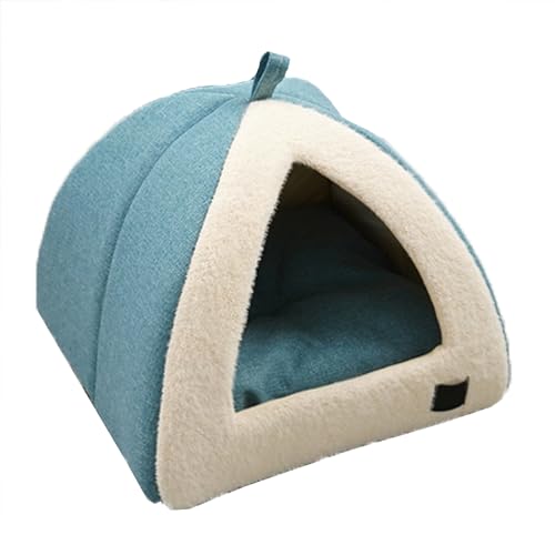 Katzenhöhle Bett Katzenhaus, beruhigendes Kätzchenbett mit abnehmbarem Kissen, Katzenhöhle Nest Katzenkorb, dreieckiges Haustierhaus, Zelthöhle für Katzen und Welpen oder Kaninchen, 36 x 36 x 32 cm, Katzenhöhle Bett Katzenhaus, beruhigendes Kätzchenbett mit abnehmbarem Kissen, Katzenhöhle Nest Katzenkorb, dreieckiges Haustierhaus, Zelthöhle für Katzen und Welpen oder Kaninchen, 36 x 36 x 32 cm, von XIEMINLE
