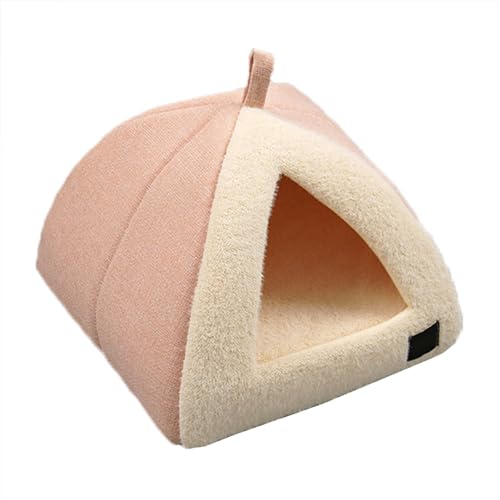 Katzenhöhle Bett Katzenhaus, beruhigendes Kätzchenbett mit abnehmbarem Kissen, Katzenhöhle Nest Katzenkorb, dreieckiges Haustierhaus, Zelthöhle für Katzen und Welpen oder Kaninchen, 42 x 42 x 36 cm, Katzenhöhle Bett Katzenhaus, beruhigendes Kätzchenbett mit abnehmbarem Kissen, Katzenhöhle Nest Katzenkorb, dreieckiges Haustierhaus, Zelthöhle für Katzen und Welpen oder Kaninchen, 42 x 42 x 36 cm, von XIEMINLE
