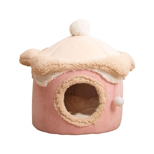Katzenhöhlen Haustier-Schlafhöhle für den Innenbereich, flauschiges Kätzchenbett, gemütliches Katzenzelt, Haus mit abnehmbarem, gepolstertem Kissen, rutschfeste Unterseite, Haustier-Iglu für Welpen Katzenhöhlen Haustier-Schlafhöhle für den Innenbereich, flauschiges Kätzchenbett, gemütliches Katzenzelt, Haus mit abnehmbarem, gepolstertem Kissen, rutschfeste Unterseite, Haustier-Iglu für Welpen von XIEMINLE