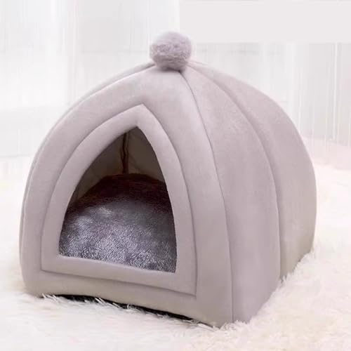 Katzenhöhlenbett für den Innenbereich, gemütliches Kätzchenbett, Kissen mit Kapuze, Katzenhaus, Haustier-Schlafhöhle für Welpen und Kätzchen, Katzen-Iglu mit rutschfester Unterseite, waschbar (28 x 28 Katzenhöhlenbett für den Innenbereich, gemütliches Kätzchenbett, Kissen mit Kapuze, Katzenhaus, Haustier-Schlafhöhle für Welpen und Kätzchen, Katzen-Iglu mit rutschfester Unterseite, waschbar (28 x 28 von XIEMINLE