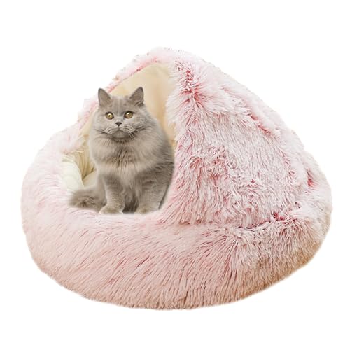 Plüsch Donut Katzenbett Haus, Katze Beruhigendes Bett Haustierkissen, rutschfestes Katzenzeltkissen Kätzchen Welpe Haustierbett, Katzennest Katzenhöhle Schlafbett Katzensofa waschbar, 40 cm, Pink2 Plüsch Donut Katzenbett Haus, Katze Beruhigendes Bett Haustierkissen, rutschfestes Katzenzeltkissen Kätzchen Welpe Haustierbett, Katzennest Katzenhöhle Schlafbett Katzensofa waschbar, 40 cm, Pink2 von XIEMINLE