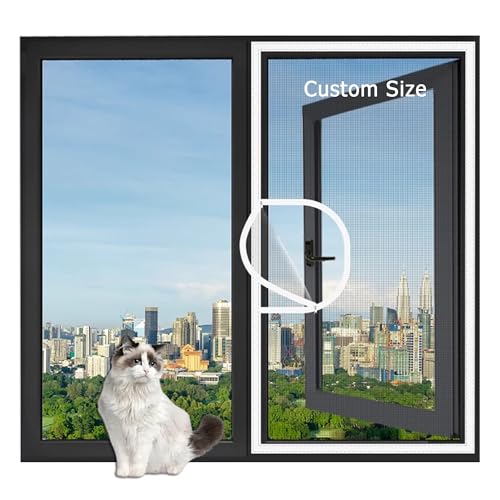 XIEMINLE Benutzerdefinierte Größe Katzensicherheitsnetz, Fliegengitter Anti-Moskito Selbstklebendes Netz, Fensterschutz für Katze mit Reißverschluss, Selbstklebendes Balkonfenstergitter XIEMINLE Benutzerdefinierte Größe Katzensicherheitsnetz, Fliegengitter Anti-Moskito Selbstklebendes Netz, Fensterschutz für Katze mit Reißverschluss, Selbstklebendes Balkonfenstergitter von XIEMINLE