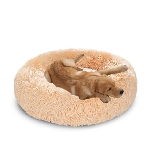 XIEMINLE Beruhigendes Hundebett für mittelgroße und große Hunde, flauschig, kuschelig, Haustierbett, Plüschkissen, maschinenwaschbar, Welpennest, warme Welpenmatte mit rutschfester Unterseite (120 cm XIEMINLE Beruhigendes Hundebett für mittelgroße und große Hunde, flauschig, kuschelig, Haustierbett, Plüschkissen, maschinenwaschbar, Welpennest, warme Welpenmatte mit rutschfester Unterseite (120 cm von XIEMINLE