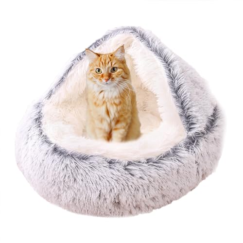 XIEMINLE Beruhigendes Katzenbett, kleines Katzenzelt, Anti-Angst-Katzenbett für Kätzchen und Welpen, rutschfestes Katzensofa, Haustierbett, waschbar, Donut-Kuschelnest, Katzenkissen, Haustierbett, 60 XIEMINLE Beruhigendes Katzenbett, kleines Katzenzelt, Anti-Angst-Katzenbett für Kätzchen und Welpen, rutschfestes Katzensofa, Haustierbett, waschbar, Donut-Kuschelnest, Katzenkissen, Haustierbett, 60 von XIEMINLE