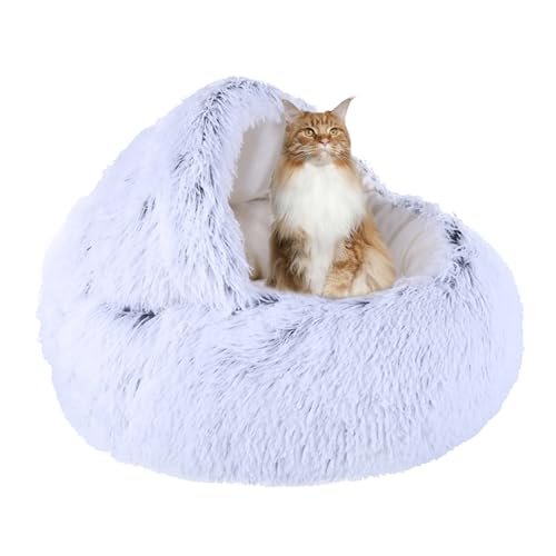 XIEMINLE Beruhigendes Katzenbett für kleine, mittelgroße und große Haustiere, Donut-Katzenbett, Katzennest, Plüsch-Katzensofa, Haustierbett, waschbar, Katzenzelt, Bett Haus mit rutschfester XIEMINLE Beruhigendes Katzenbett für kleine, mittelgroße und große Haustiere, Donut-Katzenbett, Katzennest, Plüsch-Katzensofa, Haustierbett, waschbar, Katzenzelt, Bett Haus mit rutschfester von XIEMINLE