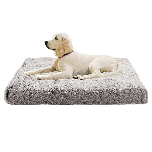 XIEMINLE Calming Pet Bed Dog Crate Matratze, Anti-Angst-Hundebetten, Hundematte mit rutschfester Unterseite, Plüsch, Haustier-Katzenbetten, Hundematte für mittelgroße und große Hunde, Katzen, 50 x 40 von XIEMINLE