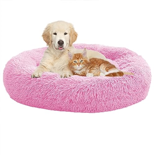 XIEMINLE Cozy Pet Hundebett Beruhigendes Haustierbett, Anti-Angstzustände Hundesofa Bett mit rutschfester Unterseite, warmes Plüsch-Hundekissen, Korb, Kätzchenbett, Katze, Haustierkissen, großes von XIEMINLE