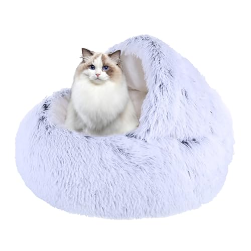 XIEMINLE Donut Beruhigendes Katzenbett, Plüsch-Katzensofa, Katzenhaus, Haustierbett, Kätzchenbett, Katzennest für große, mittelgroße und kleine Hunde und Katzen, Katzenzeltkissen mit rutschfester XIEMINLE Donut Beruhigendes Katzenbett, Plüsch-Katzensofa, Katzenhaus, Haustierbett, Kätzchenbett, Katzennest für große, mittelgroße und kleine Hunde und Katzen, Katzenzeltkissen mit rutschfester von XIEMINLE