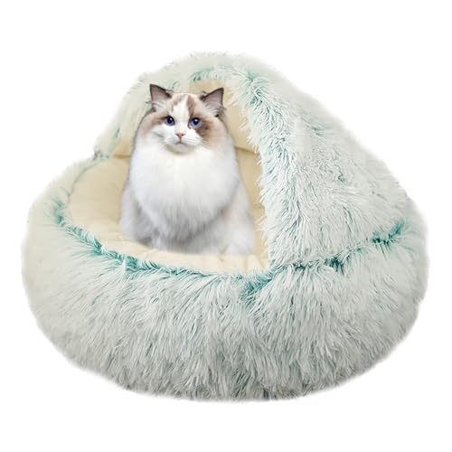 XIEMINLE Donut Beruhigendes Katzenbett, Plüsch-Katzensofa, Katzenhaus, Haustierbett, Kätzchenbett, Katzennest für große, mittelgroße und kleine Hunde und Katzen, Katzenzeltkissen mit rutschfester von XIEMINLE