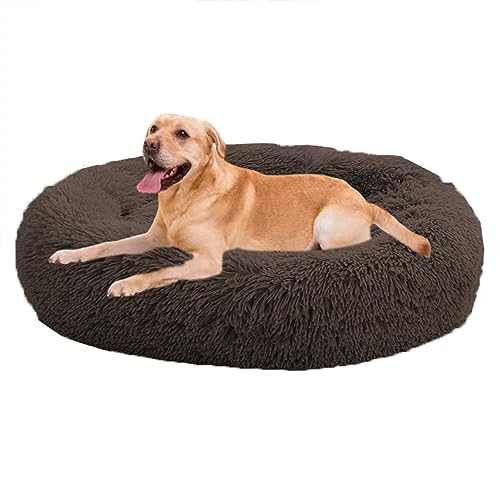 XIEMINLE Donut Calming Pet Bed Calming Donut Puppy Bed, Dog Sofa Bed for Small/Medium/Large Dogs, Round Plush Dog Bed with Non-Slip Bottom, Donut Pillow Bed Cuddler Dog Bed von XIEMINLE