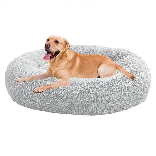 XIEMINLE Donut Calming Pet Bed Calming Donut Puppy Bed, Dog Sofa Bed for Small/Medium/Large Dogs, Round Plush Dog Bed with Non-Slip Bottom, Donut Pillow Bed Cuddler Dog Bed von XIEMINLE