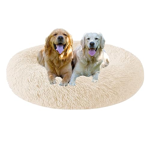 XIEMINLE Donut Cuddler Haustierbett, Hundesofa, beruhigendes Hundebett, waschbar, selbstwärmendes Katzenbett, Donut, rundes Plüsch-Hundebett mit rutschfester Unterseite für große, mittelgroße und XIEMINLE Donut Cuddler Haustierbett, Hundesofa, beruhigendes Hundebett, waschbar, selbstwärmendes Katzenbett, Donut, rundes Plüsch-Hundebett mit rutschfester Unterseite für große, mittelgroße und von XIEMINLE