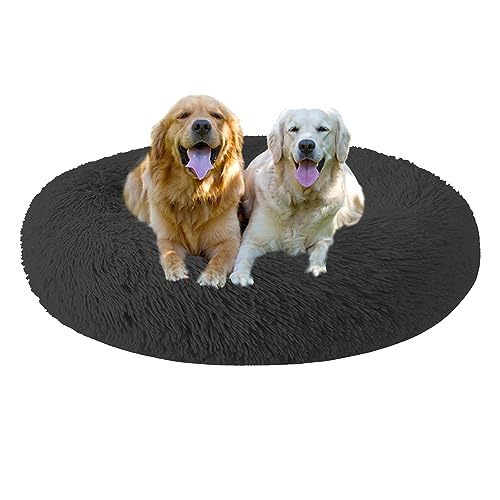XIEMINLE Donut Cuddler Haustierbett, Hundesofa, beruhigendes Hundebett, waschbar, selbstwärmendes Katzenbett, Donut, rundes Plüsch-Hundebett mit rutschfester Unterseite für große, mittelgroße und XIEMINLE Donut Cuddler Haustierbett, Hundesofa, beruhigendes Hundebett, waschbar, selbstwärmendes Katzenbett, Donut, rundes Plüsch-Hundebett mit rutschfester Unterseite für große, mittelgroße und von XIEMINLE