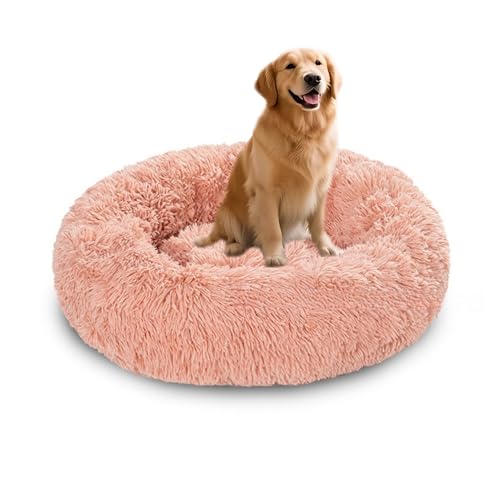 XIEMINLE Donut-Hundebett, rund, wärmend, flauschig, Anti-Angst, Haustiernest für mittelgroße und große Hunde, maschinenwaschbar, Welpenkissen, beruhigende Welpenmatratze mit rutschfester Unterseite XIEMINLE Donut-Hundebett, rund, wärmend, flauschig, Anti-Angst, Haustiernest für mittelgroße und große Hunde, maschinenwaschbar, Welpenkissen, beruhigende Welpenmatratze mit rutschfester Unterseite von XIEMINLE