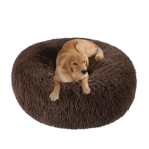 XIEMINLE Donut-Hundebett aus Plüsch, beruhigend, Anti-Angst, rundes orthopädisches Haustierkissen, warme Hundematte, waschbar, Welpenmatratze, großer Welpenkorb mit rutschfester Unterseite (150 cm XIEMINLE Donut-Hundebett aus Plüsch, beruhigend, Anti-Angst, rundes orthopädisches Haustierkissen, warme Hundematte, waschbar, Welpenmatratze, großer Welpenkorb mit rutschfester Unterseite (150 cm von XIEMINLE