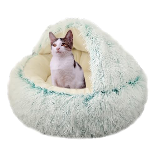 XIEMINLE Donut Katzenbett, Katzensofa, beruhigendes Bett, Haustierkissen für Kätzchen und Welpen, Hunde, rutschfestes Katzenhaus Katzennest, Haustierbett, Plüsch-Katzenzelt, Katzenbett, Haus, 50 cm, von XIEMINLE