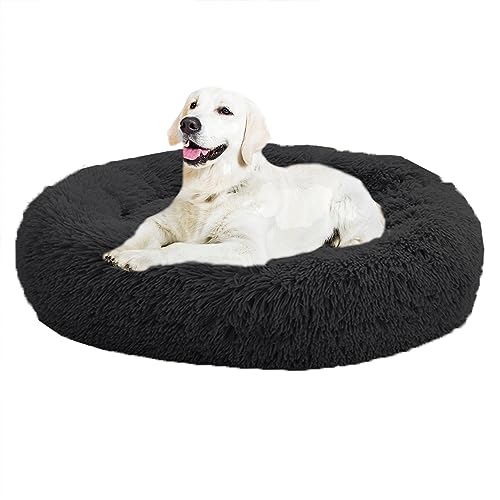 XIEMINLE Donut beruhigendes Haustierbett, kuscheliges Hundebett, beruhigendes Donut-Welpenbett für große, mittelgroße und kleine Hunde, große Hundebetten, weiches Welpensofa, waschbarer XIEMINLE Donut beruhigendes Haustierbett, kuscheliges Hundebett, beruhigendes Donut-Welpenbett für große, mittelgroße und kleine Hunde, große Hundebetten, weiches Welpensofa, waschbarer von XIEMINLE