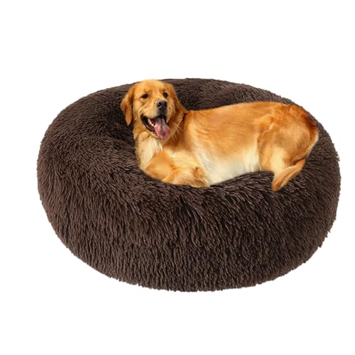 XIEMINLE Donut großes Hundebett, flauschig, beruhigend, warm, Plüsch, Welpenmatratze, rundes Hundekissen, waschbar, Katzenmatte, weiches Haustier-Kuschelnest mit rutschfester Unterseite, 140 cm, Braun XIEMINLE Donut großes Hundebett, flauschig, beruhigend, warm, Plüsch, Welpenmatratze, rundes Hundekissen, waschbar, Katzenmatte, weiches Haustier-Kuschelnest mit rutschfester Unterseite, 140 cm, Braun von XIEMINLE