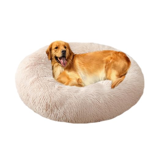 XIEMINLE Donut großes Hundebett, flauschig, beruhigend, warm, Plüsch, Welpenmatratze, rundes Hundekissen, waschbar, Katzenmatte, weiches Haustier-Kuschelnest mit rutschfester Unterseite (130 cm XIEMINLE Donut großes Hundebett, flauschig, beruhigend, warm, Plüsch, Welpenmatratze, rundes Hundekissen, waschbar, Katzenmatte, weiches Haustier-Kuschelnest mit rutschfester Unterseite (130 cm von XIEMINLE