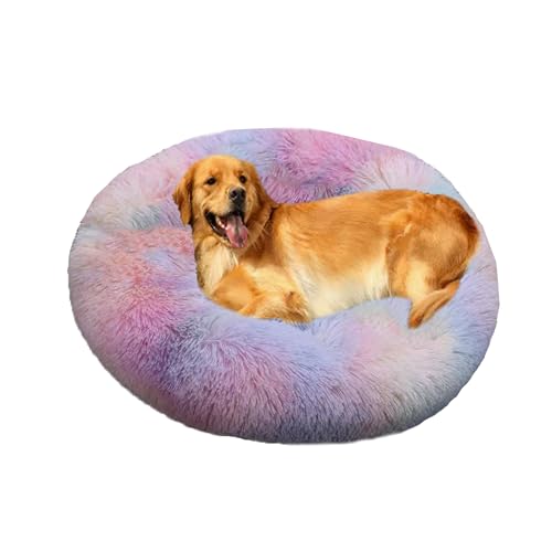 XIEMINLE Donut großes Hundebett, flauschig, beruhigend, warm, Plüsch, Welpenmatratze, rundes Hundekissen, waschbar, Katzenmatte, weiches Haustier-Kuschelnest mit rutschfester Unterseite (140 cm XIEMINLE Donut großes Hundebett, flauschig, beruhigend, warm, Plüsch, Welpenmatratze, rundes Hundekissen, waschbar, Katzenmatte, weiches Haustier-Kuschelnest mit rutschfester Unterseite (140 cm von XIEMINLE