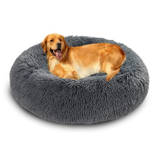 XIEMINLE Donut großes Hundebett, flauschig, beruhigend, warm, Plüsch, Welpenmatratze, rundes Hundekissen, waschbar, Katzenmatte, weiches Haustier-Kuschelnest mit rutschfester Unterseite (150 cm XIEMINLE Donut großes Hundebett, flauschig, beruhigend, warm, Plüsch, Welpenmatratze, rundes Hundekissen, waschbar, Katzenmatte, weiches Haustier-Kuschelnest mit rutschfester Unterseite (150 cm von XIEMINLE