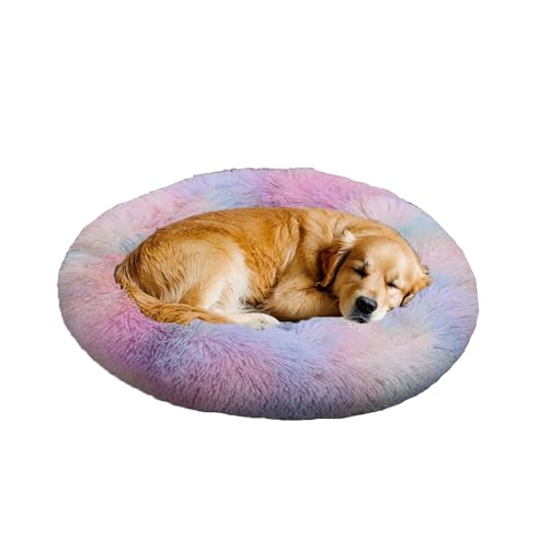 XIEMINLE Donut großes Hundebett, rund, beruhigend, Anti-Angst, Haustierbett, weich, waschbar, Hunde- und Katzenkissen, flauschig, warm, Plüsch-Welpenmatte mit rutschfester Unterseite (140 cm XIEMINLE Donut großes Hundebett, rund, beruhigend, Anti-Angst, Haustierbett, weich, waschbar, Hunde- und Katzenkissen, flauschig, warm, Plüsch-Welpenmatte mit rutschfester Unterseite (140 cm von XIEMINLE