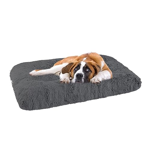 XIEMINLE Extra große Matratze für Hundekäfige, Anti-Angst-Hundebett mit rutschfester Unterseite, weiches Plüsch-Hundekissen, mittelwaschbar, beruhigende Matte, Haustierbetten für Hunde und Katzen, 93 XIEMINLE Extra große Matratze für Hundekäfige, Anti-Angst-Hundebett mit rutschfester Unterseite, weiches Plüsch-Hundekissen, mittelwaschbar, beruhigende Matte, Haustierbetten für Hunde und Katzen, 93 von XIEMINLE