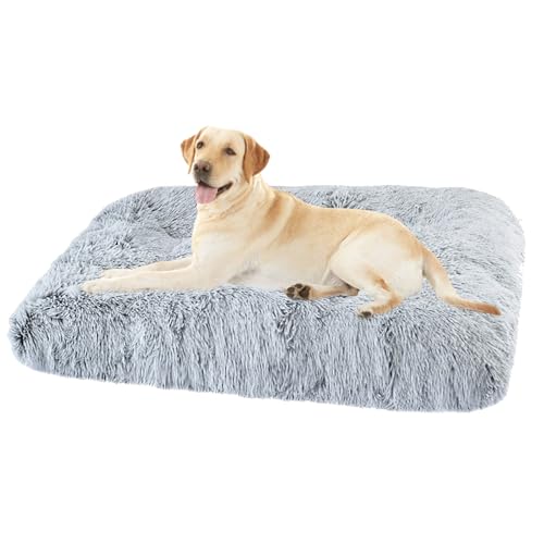 XIEMINLE Flauschiges Hundebetten Hundekissen für Große, Mittelgroße, Orthopädisches Hundesofa, Weiches rutschfest Haustierbett, Waschbare Katzenbett Haustier, Anti-Angst Hundematte(65x48x8cm) von XIEMINLE