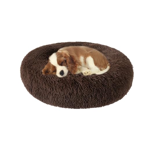 XIEMINLE Großes Hundebett, Plüsch, Donut-Hundekorb, flauschig, Anti-Angst, Haustierbett, wärmend, rund, kuschelig, Haustiernest, maschinenwaschbar, Welpenmatte, rutschfest, Welpenkissen, 110 cm, Braun XIEMINLE Großes Hundebett, Plüsch, Donut-Hundekorb, flauschig, Anti-Angst, Haustierbett, wärmend, rund, kuschelig, Haustiernest, maschinenwaschbar, Welpenmatte, rutschfest, Welpenkissen, 110 cm, Braun von XIEMINLE