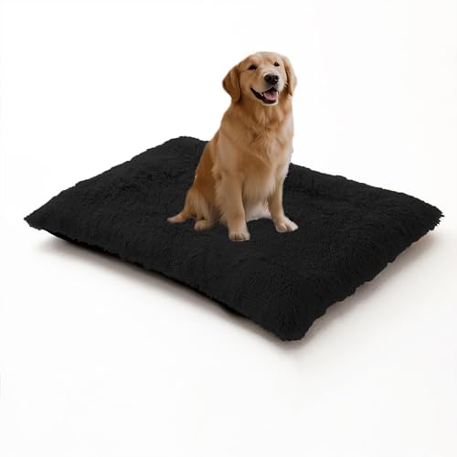 XIEMINLE Großes Hundebett für Kiste, flauschiges Haustierkissen, waschbar, Hundebox-Matte mit abnehmbarem Bezug, beruhigende Haustiermatratze, weich, warm, Katzenbett, rutschfeste Unterseite, 70 x 50 von XIEMINLE