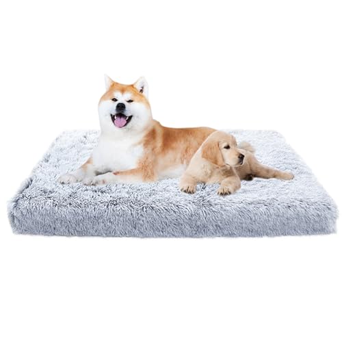 XIEMINLE Haustierbett, Abnehmbar Hundesofa Katzenbett, Waschbar Plüsch Hundekissen Haustierbett für Große Mittelgroße Kleine Hunde, Anti-Angst Rutschfestes Hundekorb Hundebett-Matte(75x50x7cm) von XIEMINLE