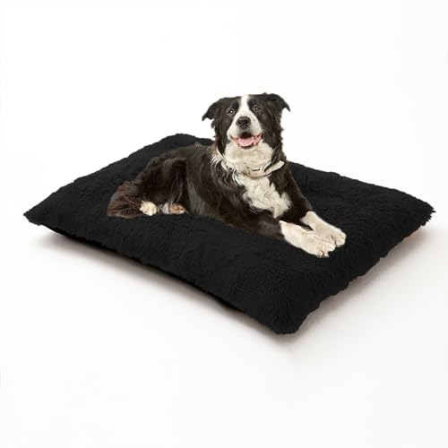 XIEMINLE Hundebett, beruhigende Haustiermatte, Plüsch-Hundematratze für Käfige, weich, bequem, gepolstert, warmes Welpenkissen, waschbar, Welpendecke mit rutschfester Unterseite, 65 x 48 x 8 cm von XIEMINLE