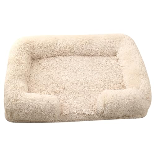 XIEMINLE Hundebett, flauschiges Haustiersofa, Hundematte mit wasserdichtem Futter, Haustier-Couch mit dreiseitigem Nackenrolle und rutschfester Unterseite, Welpen-Kuschelnest mit abnehmbarem Bezug XIEMINLE Hundebett, flauschiges Haustiersofa, Hundematte mit wasserdichtem Futter, Haustier-Couch mit dreiseitigem Nackenrolle und rutschfester Unterseite, Welpen-Kuschelnest mit abnehmbarem Bezug von XIEMINLE