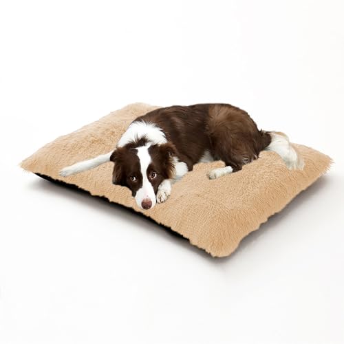 XIEMINLE Hundebett, gemütliches Haustierkissen, warmes Haustierbett, Matratze für Hundekäfig, weiche Welpenunterlage mit abnehmbarem Bezug, beruhigende Katzenmatte mit rutschfester Unterseite, 140 x von XIEMINLE