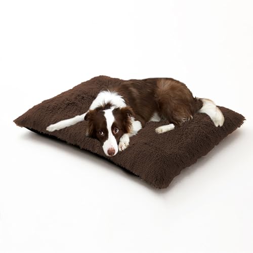 XIEMINLE Hundebett, gemütliches Haustierkissen, warmes Haustierbett, Matratze für Hundekäfig, weiche Welpenunterlage mit abnehmbarem Bezug, beruhigende Katzenmatte mit rutschfester Unterseite, 140 x von XIEMINLE