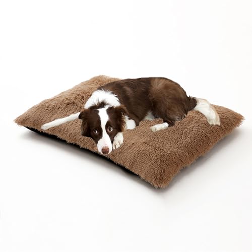 XIEMINLE Hundebett, gemütliches Haustierkissen, warmes Haustierbett, Matratze für Hundekäfig, weiche Welpenunterlage mit abnehmbarem Bezug, beruhigende Katzenmatte mit rutschfester Unterseite (120 x von XIEMINLE