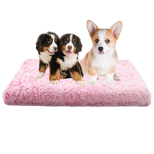 XIEMINLE Hundebett, orthopädisches Hundesofa, beruhigende Hundekäfig-Matratze, Hundematte Matratze für Box mit rutschfester Unterseite, Plüsch-Hundematte, mittelgroßes Hundekissen, Bett, 120 x 80 x 10 von XIEMINLE