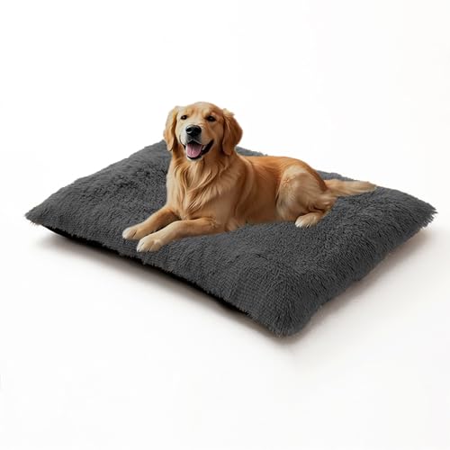 XIEMINLE Hundebett, warme Plüsch-Hundematratze für Kiste, flauschige Haustiermatte, bequeme Haustierunterlage, Käfig, Welpenbetten, Kissen, waschbare Welpendecke mit rutschfester Unterseite (78 x 55 x von XIEMINLE