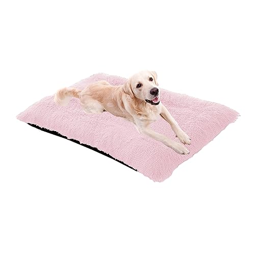 XIEMINLE Hundebett aus Plüsch, beruhigendes Haustierbett, waschbar, rutschfeste Hundekissen, Hundebett, große Anti-Angst-Hundematte, mittelgroßes Hundekissen, 70 x 50 x 8 cm, Rosa XIEMINLE Hundebett aus Plüsch, beruhigendes Haustierbett, waschbar, rutschfeste Hundekissen, Hundebett, große Anti-Angst-Hundematte, mittelgroßes Hundekissen, 70 x 50 x 8 cm, Rosa von XIEMINLE
