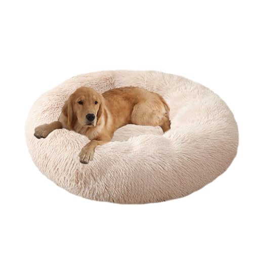 XIEMINLE Hundebett für den Innenbereich, Donut-Haustierbetten, rundes Hundekissen, maschinenwaschbar, Plüsch-Haustiermatte, warmes Welpennest, flauschiger Welpenkorb mit rutschfester Unterseite (120 XIEMINLE Hundebett für den Innenbereich, Donut-Haustierbetten, rundes Hundekissen, maschinenwaschbar, Plüsch-Haustiermatte, warmes Welpennest, flauschiger Welpenkorb mit rutschfester Unterseite (120 von XIEMINLE
