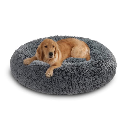 XIEMINLE Hundebett für den Innenbereich, Donut-Haustierbetten, rundes Hundekissen, maschinenwaschbar, Plüsch-Haustiermatte, warmes Welpennest, flauschiger Welpenkorb mit rutschfester Unterseite (150 XIEMINLE Hundebett für den Innenbereich, Donut-Haustierbetten, rundes Hundekissen, maschinenwaschbar, Plüsch-Haustiermatte, warmes Welpennest, flauschiger Welpenkorb mit rutschfester Unterseite (150 von XIEMINLE
