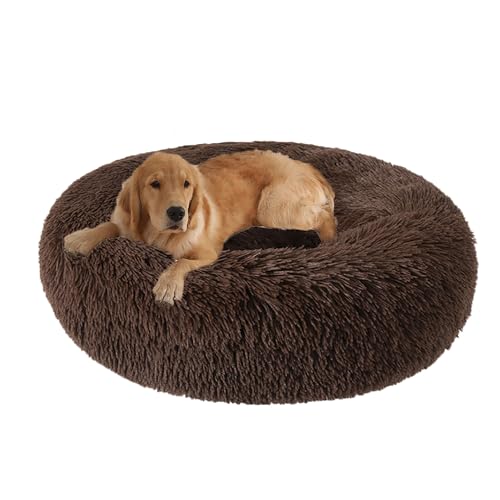 XIEMINLE Hundebett für den Innenbereich, Donut-Haustierbetten, rundes Hundekissen, maschinenwaschbar, Plüsch-Haustiermatte, warmes Welpennest, flauschiger Welpenkorb mit rutschfester Unterseite (130 XIEMINLE Hundebett für den Innenbereich, Donut-Haustierbetten, rundes Hundekissen, maschinenwaschbar, Plüsch-Haustiermatte, warmes Welpennest, flauschiger Welpenkorb mit rutschfester Unterseite (130 von XIEMINLE