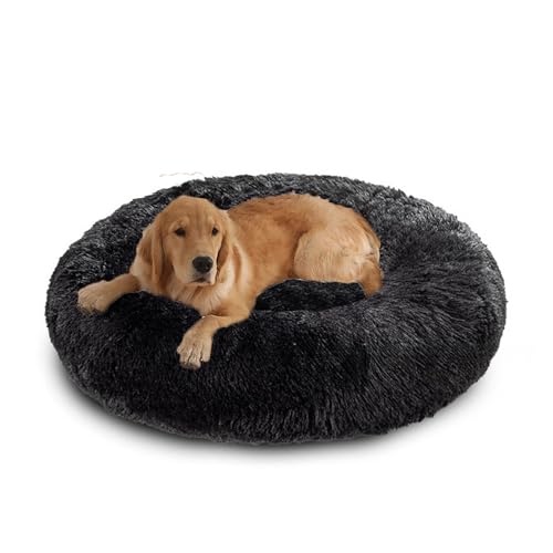 XIEMINLE Hundebett für den Innenbereich, Donut-Haustierbetten, rundes Hundekissen, maschinenwaschbar, Plüsch-Haustiermatte, warmes Welpennest, flauschiger Welpenkorb mit rutschfester Unterseite (120 XIEMINLE Hundebett für den Innenbereich, Donut-Haustierbetten, rundes Hundekissen, maschinenwaschbar, Plüsch-Haustiermatte, warmes Welpennest, flauschiger Welpenkorb mit rutschfester Unterseite (120 von XIEMINLE